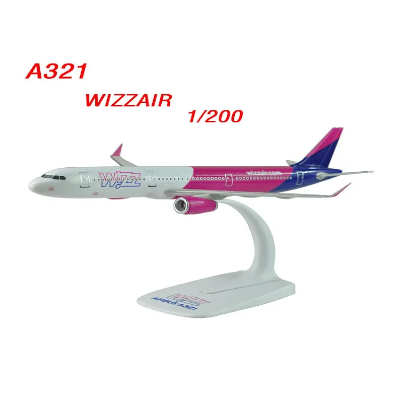 New  A321 Airplane Model WIZZ AIR Aircraft Plane 20cm Assembly Resin Base Static Display Airliner Kids Souvenir for Collection