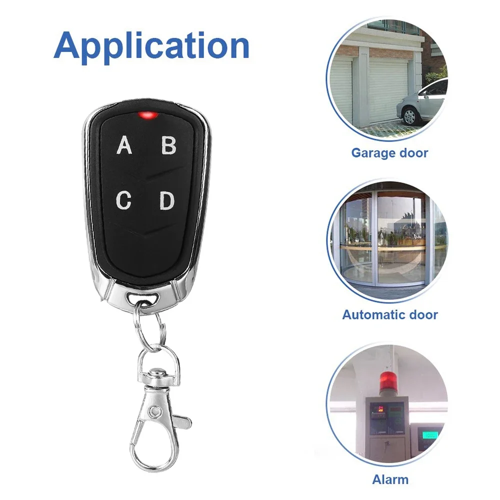 5/10pcs 433MHz Garage Door Remote Control RF Duplicator Fixed Rolling Code Grabber Clone Gate Key Fob Command Hand Transmitter