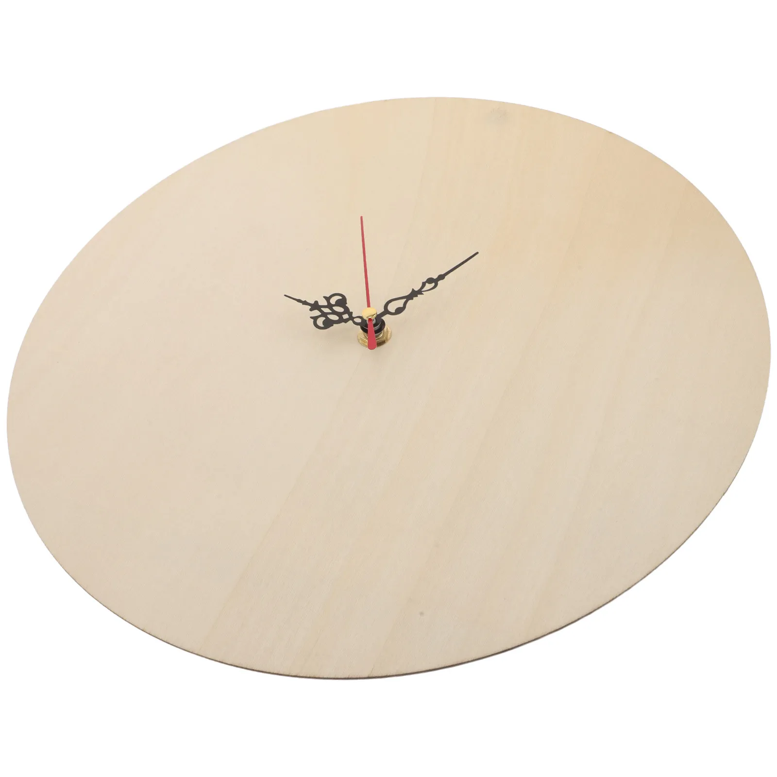 Large Size Blank Wooden Clock Vintage Wall Art Silent Movement Ideal for Home Office Bedroom Decoration Creative DIY Craft