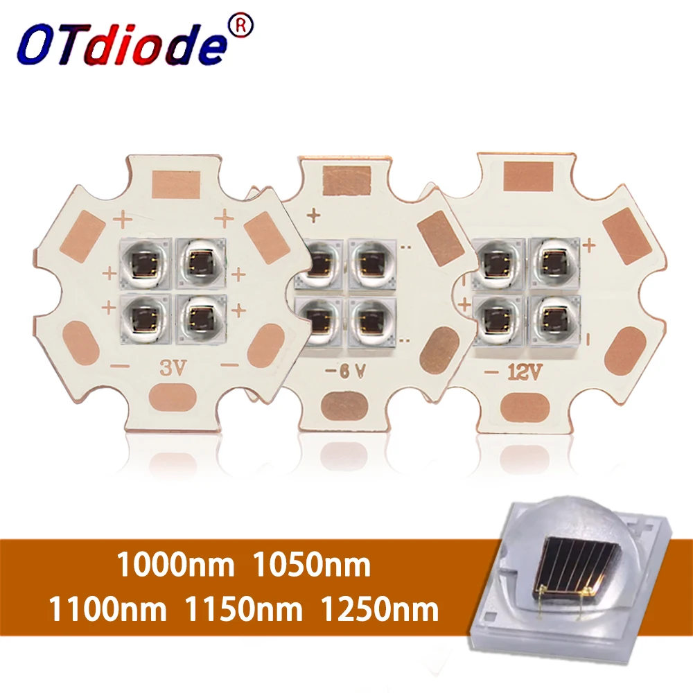 

ИК-светодиод 10 Вт, бусины высокой мощности, 1000 нм, 1150 нм, 1200 нм, 1300 нм, 1500 нм, 1600 нм, инфракрасная диодная лампа дальнего действия для камеры ночного видения своими руками