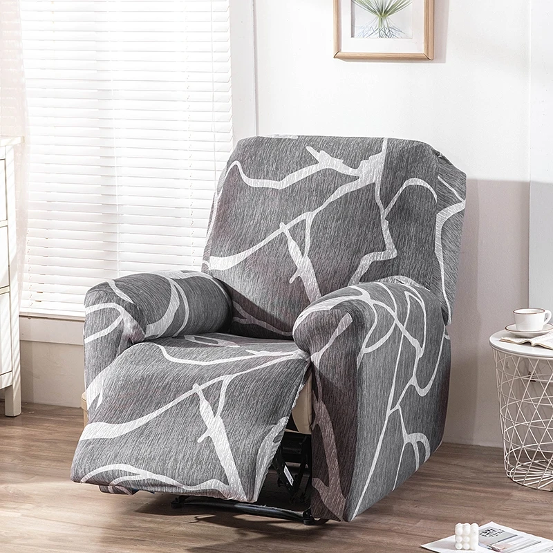 1/2/3-Seater Prints Recliner Chair Cover Spandex Stretch Floral Lazy Boy Armchair Cover Elastic Sofa Slipcovers for Living Room