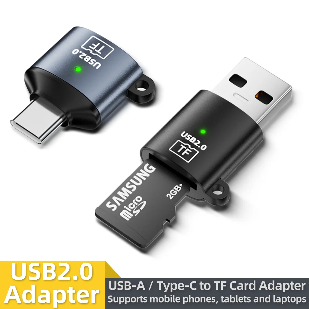 

Type C/USB Card Reader USB 2.0 Mini Type C TF Memory Card Reader Adapter High Speed For PC Laptop Accessories TF CardReader