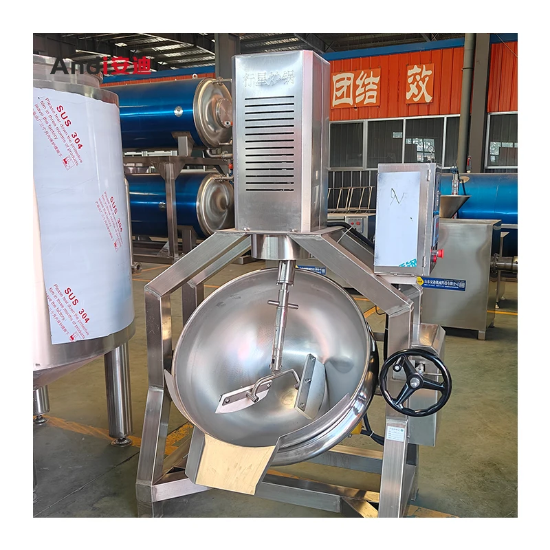 Industrial Big Oil Jacketed Cooking Pot Peanut Vegetable Steam Large Cooking Equipment