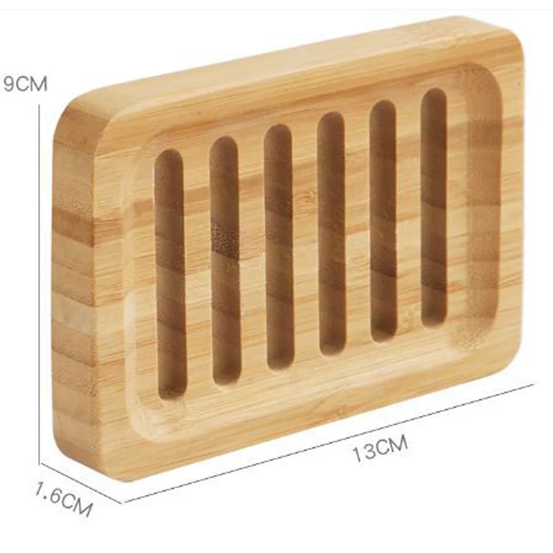 Bamboo Case Tray Wooden Prevent Mildew Drain Soap Box Natural Bamboo Dishes Bath Soap Holder Container Bathroom Washroom Tools