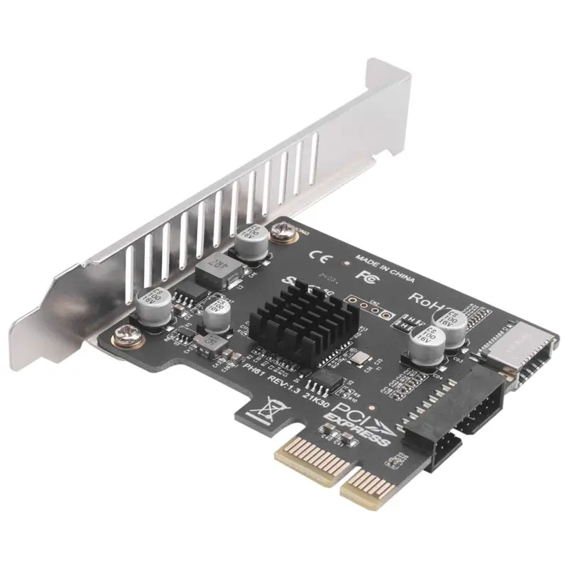 Pci Express Card Pcie To USB3 Type-E Front Type-C 19P Expansion Card Compatible Pci-E X1 X4 X8 X16 Interface-ELEC