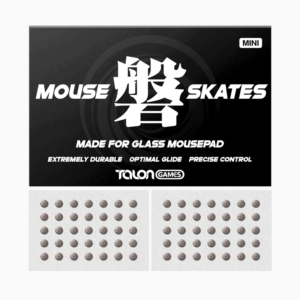 TALONGAMES Universal Mouse Skates 4mm for Glass Mouse Pads, Round Dots 70pcs,Curved Edge, Gaming Mouse Feet (Iwa Mini Series)