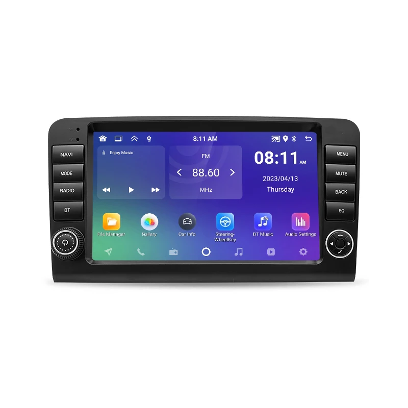 Android 13 Auto Carplay Audio Voor Mercedes Benz ML GL KLASSE W164X164 ML350 Bluetooth GPS Navi Autoradio Video speler Autoradio - afbeelding 2