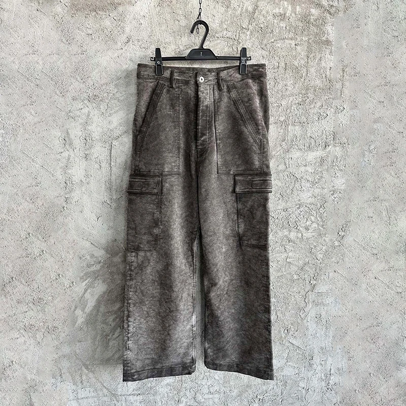 High Street Dark Style Vintage Casual Versatile Pure Cotton Cargo Pants Men Women Fashion Trousers