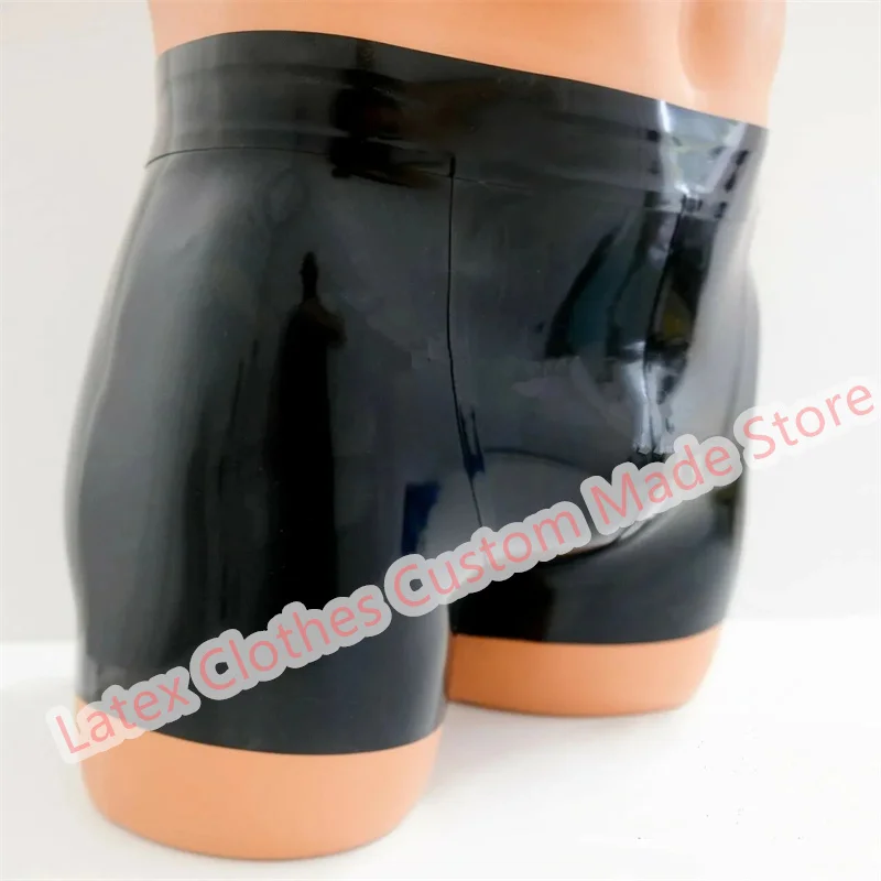 

Men Latex Shorts Panties Sexy Short Fetish Underwear Boxer Support Custom Made