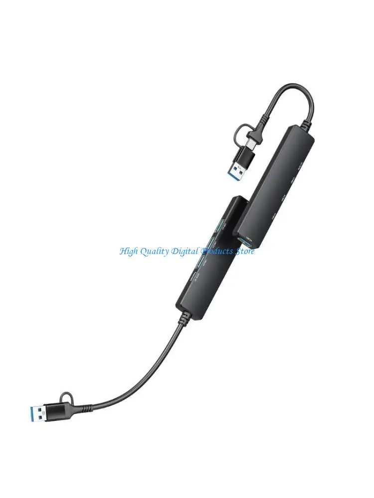 

U2JE USB Hub 5 in 1 USB C Hub USB C to 3xUSB2.0+1xUSB3.0+1xType C Hub Adapter USB Extender Docking Station for PC Keyboards