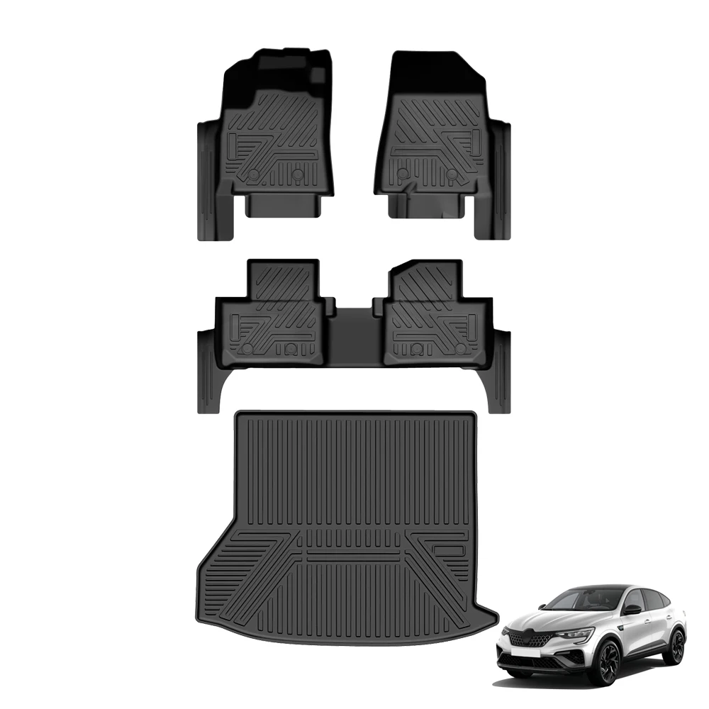 

KQX Brand Custom 5d Tpe Anti-Slip Vehicle Foot Mat Waterproof Car Floor Mats Fit for Renault Arkana 2025