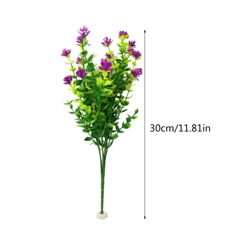 24 Bundles Artificial Flower Indoor and Outdoor UV Resistant Flower Plant Decorations Basket Backyard Garden M68E