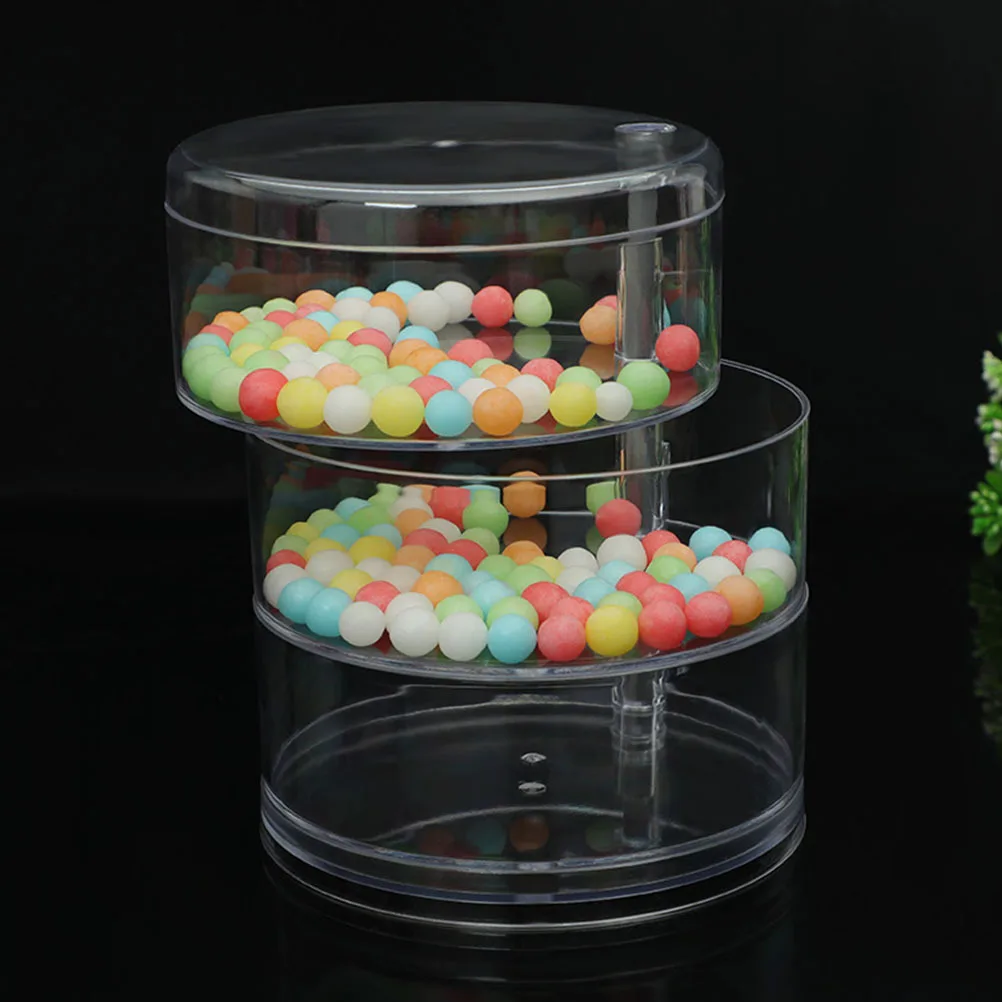

1Pcs Transparent Multi-Layer Rotating Jewelry Storage Box for Rings Earrings Necklaces Bracelets Watch Key Organizer Desktop