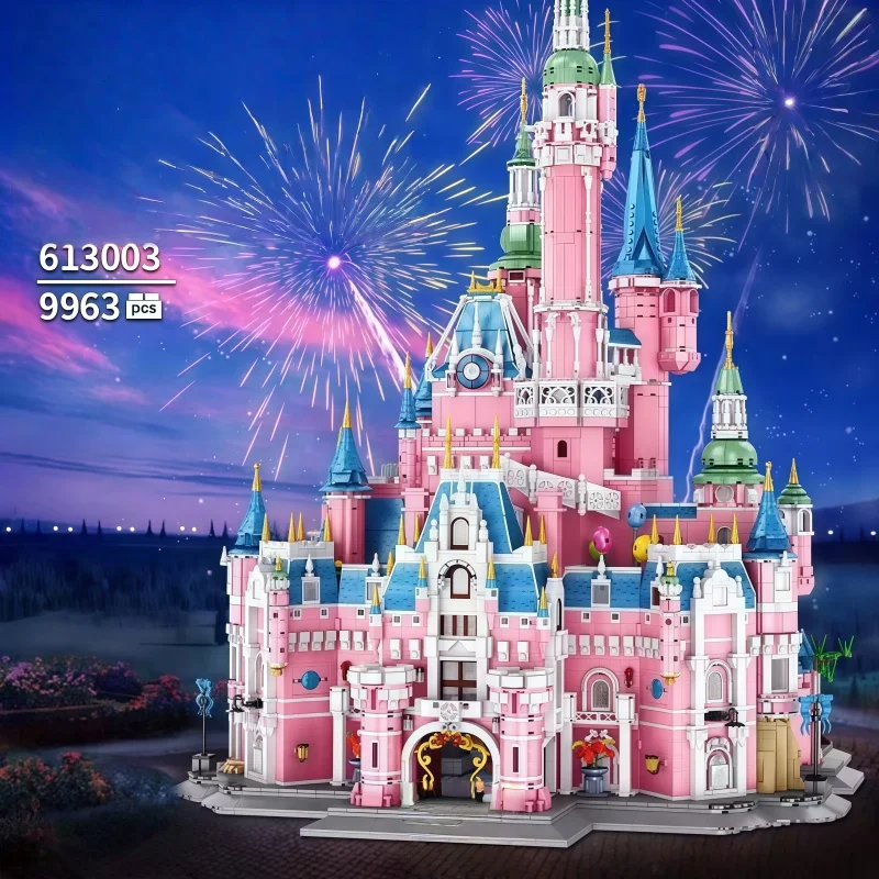 

Набор строительных блоков «Розовый замок мечты» (9963 детали) | Большой архитектурный конструктор для взрослых в подарок