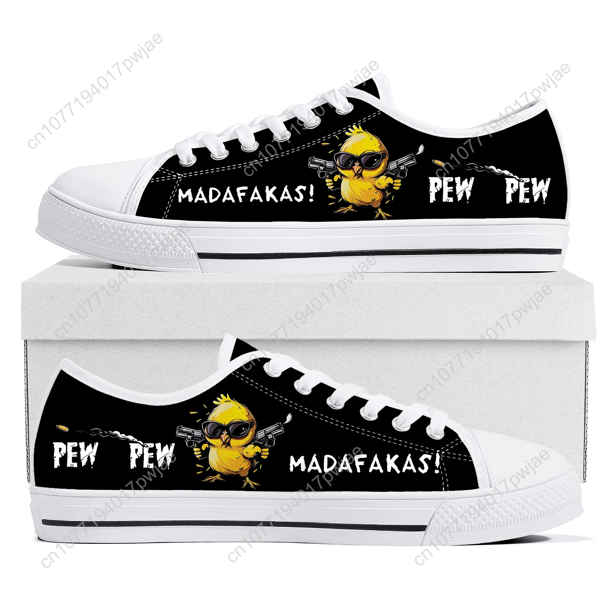 

Pew Pew Madafakas Fun Pattern Low Top Lightweight Sneakers Mens Womens Teenager Flats Canvas Sneaker Hiking Travel Casual Shoes