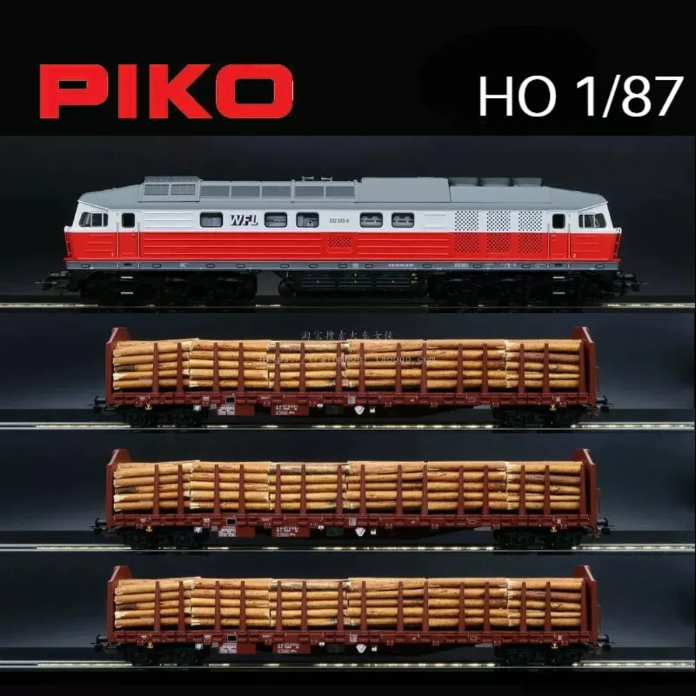 Set de Tren PIKO HO 1/87, Locomotora Diésel BR232, Tren de Carga de Madera con Efectos de Sonido Digitales 58117, Modelo de Tren, Juguete para Adultos, Regalo
