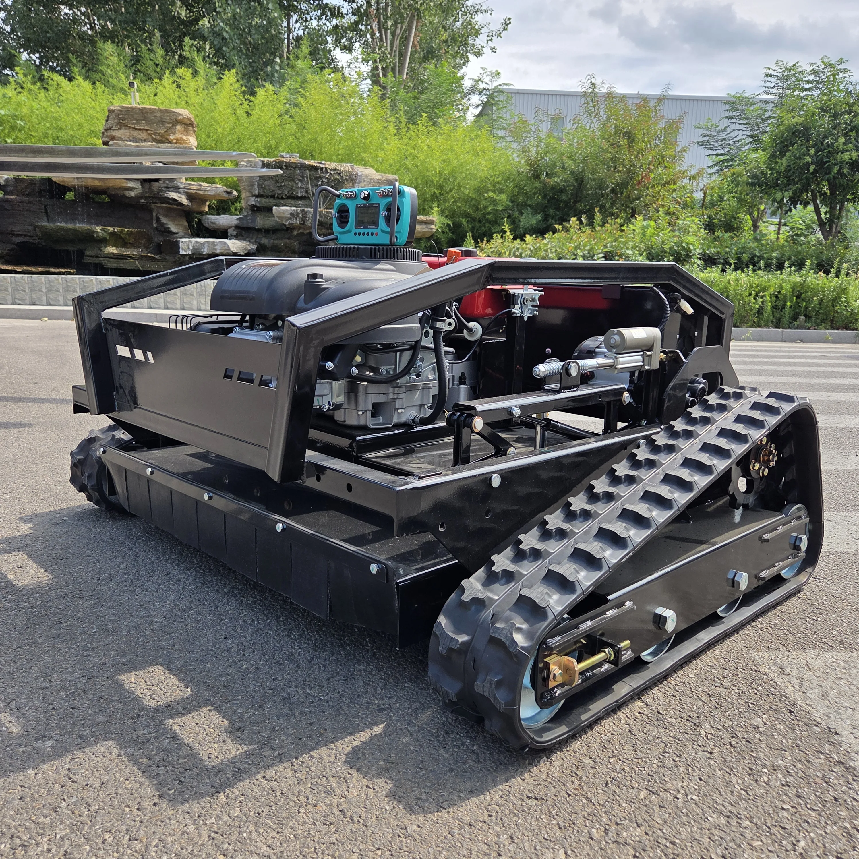 4000 ㎡ كفاءة القص، عرض القص 1000 مم، شفرات مزدوجة تدعم 60 ° مائل، جزازة العشب الذكية الأكثر شعبية التي يتم التحكم فيها عن بعد #3