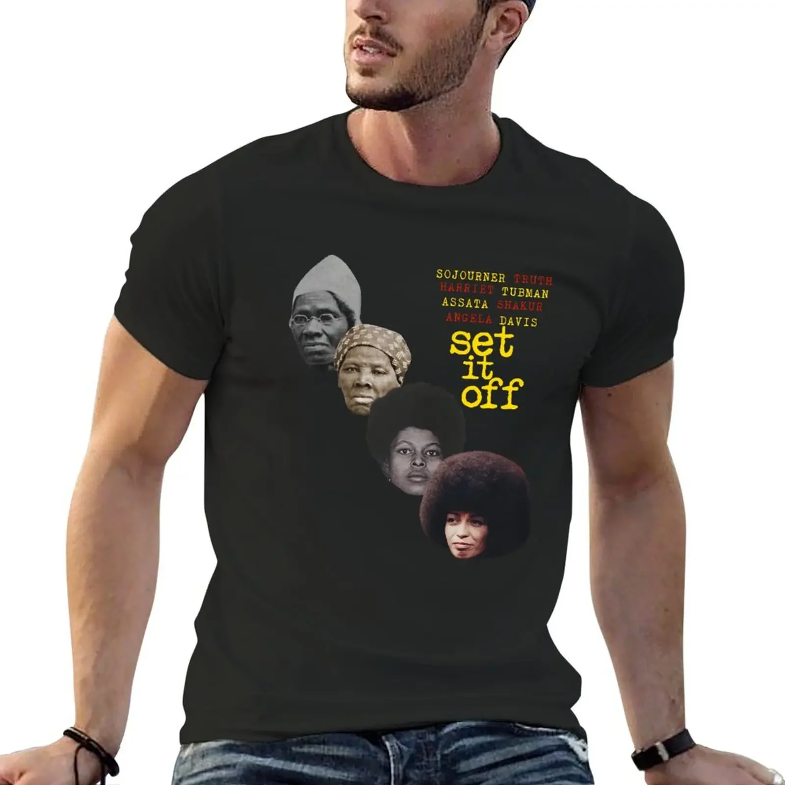 

Teekura Sojourner Truth Harriet Tubman Assata Shakur Angela Davi.S Set It Off 00 Graphic Tee For Teens Casual Vintage Te T-Shirt