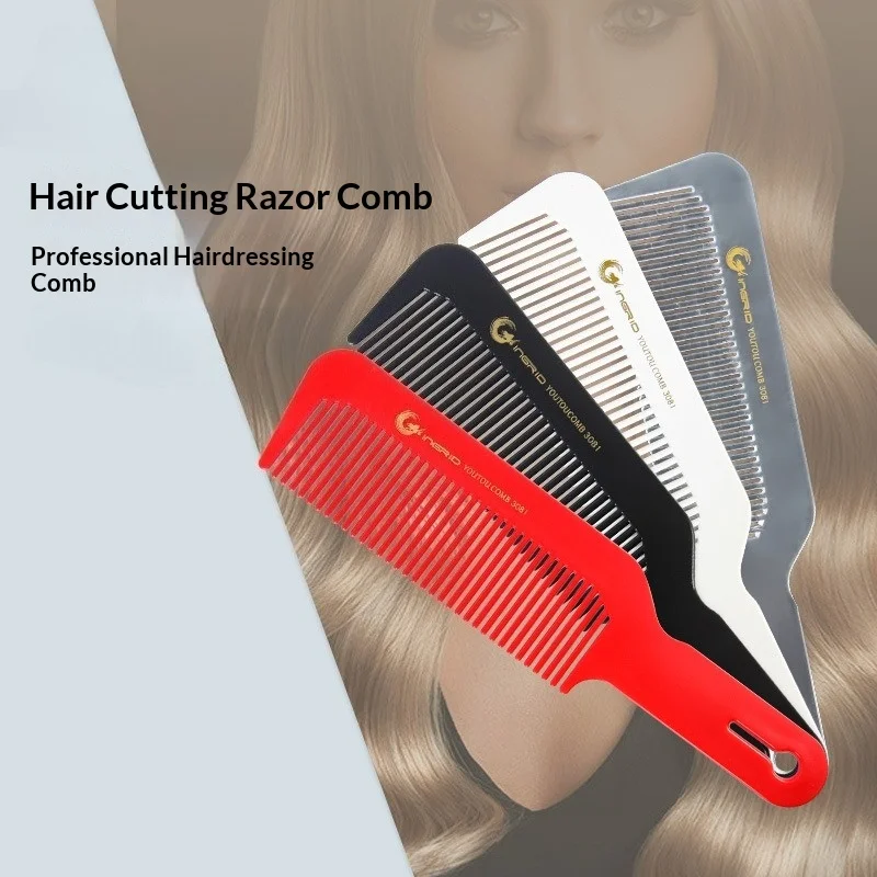 Hairdressing Haircut Comb Portable Oil Head Clipper Comb Wide Tooth Flat Top Comb Heat Resistant Hairdresser Hair Styling Tool
