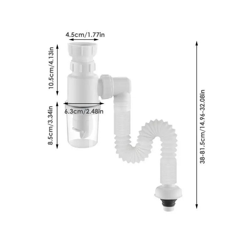 Sink Drain Pipe Sewer Drain Hose Telescopic Flexible Washing Basin Sink Drain Tube Kitchen Sink Bathroom Accessories