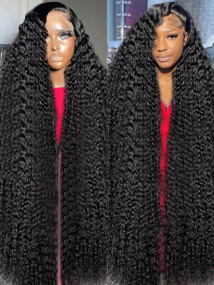 

Deep Wave Lace Front Wigs Human Hair Pre Plucked 13x4 HD Curly Wig Human Hair 26 Inch Curly Lace Front Wig Human Hair
