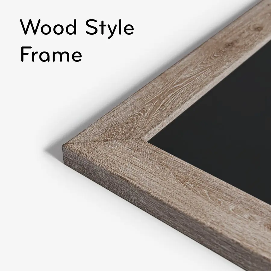 Papan Tulis Magnetik, 24 x 36, Bingkai Kayu Rustic, Permukaan Matte Premium