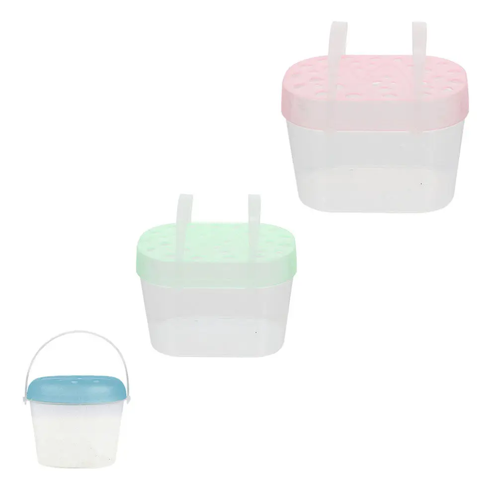 

3Pcs Portable Feeding Boxes Plastic Pet Carry Cases Breeding Boxes Lightweight Insects Hamsters Mice Outdoor Use