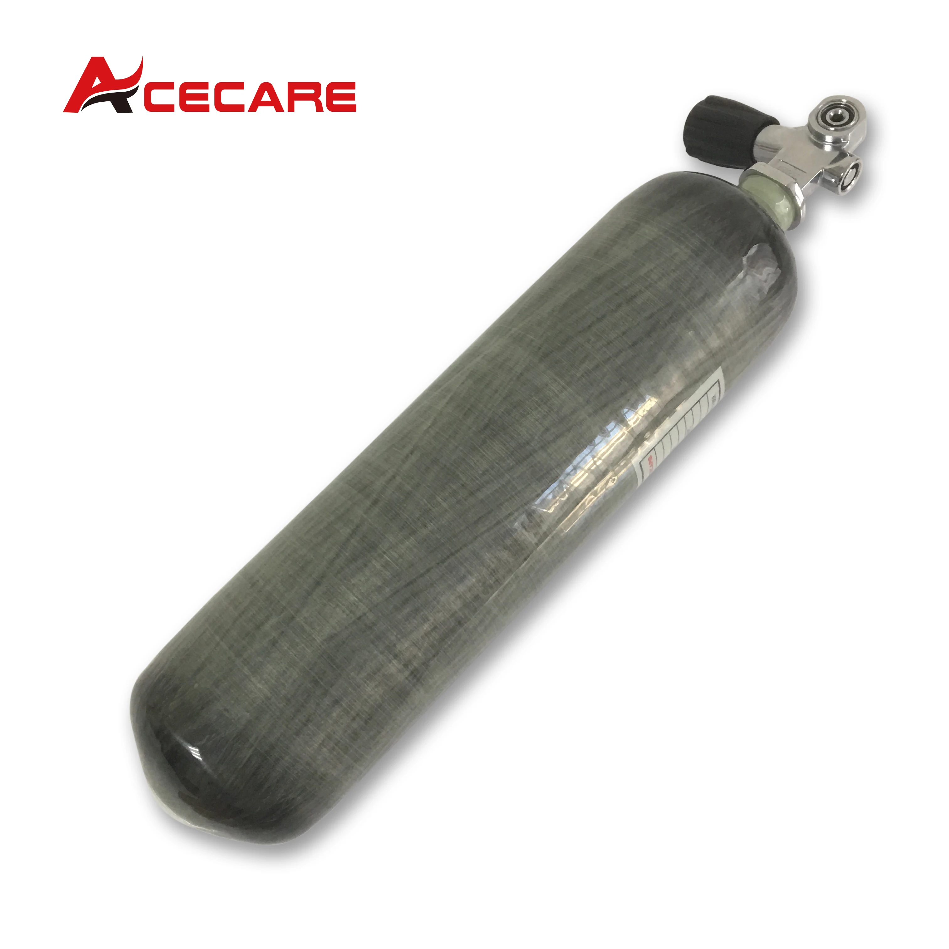 ACECARE-tanque de aire de cilindro de fibra de carbono con válvula de buceo, 3L CE 4500Psi 300Bar