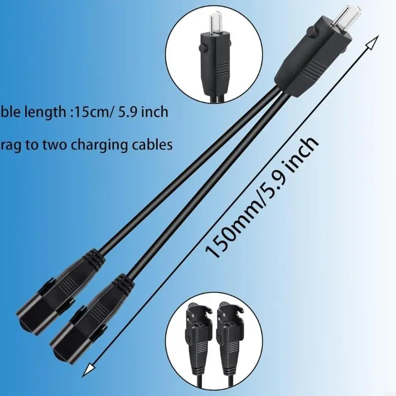 Flexible 15cm Y Splitter Power Cable For Electric Recliner Chairs Adjustable Bed Double Motor Connection 6000W Capacity 87HA