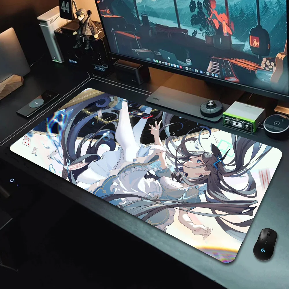 Blue Archive Tendou Alice Game Anime Mousepad Desk Mat gaming accessories Large Gaming Mouse Pad XXL Non-Slip Rubber Game Comput