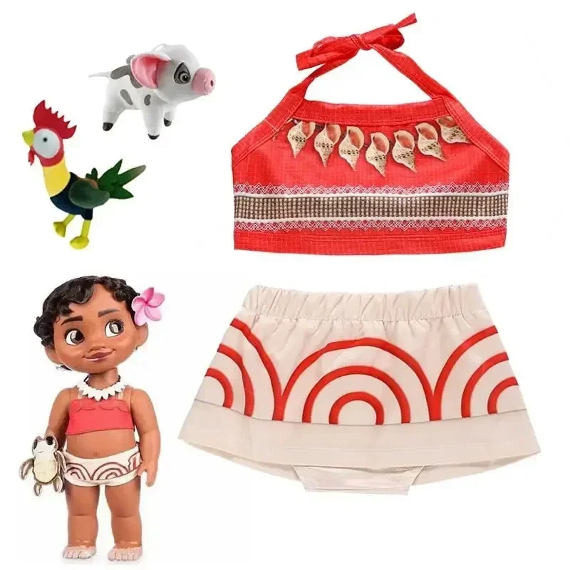 DISNEY Moana Dress Costumes Cosplay Girl Dresses Anime Movie Moana Costume Halloween Costumes Gifts for Girl Dress for Girls