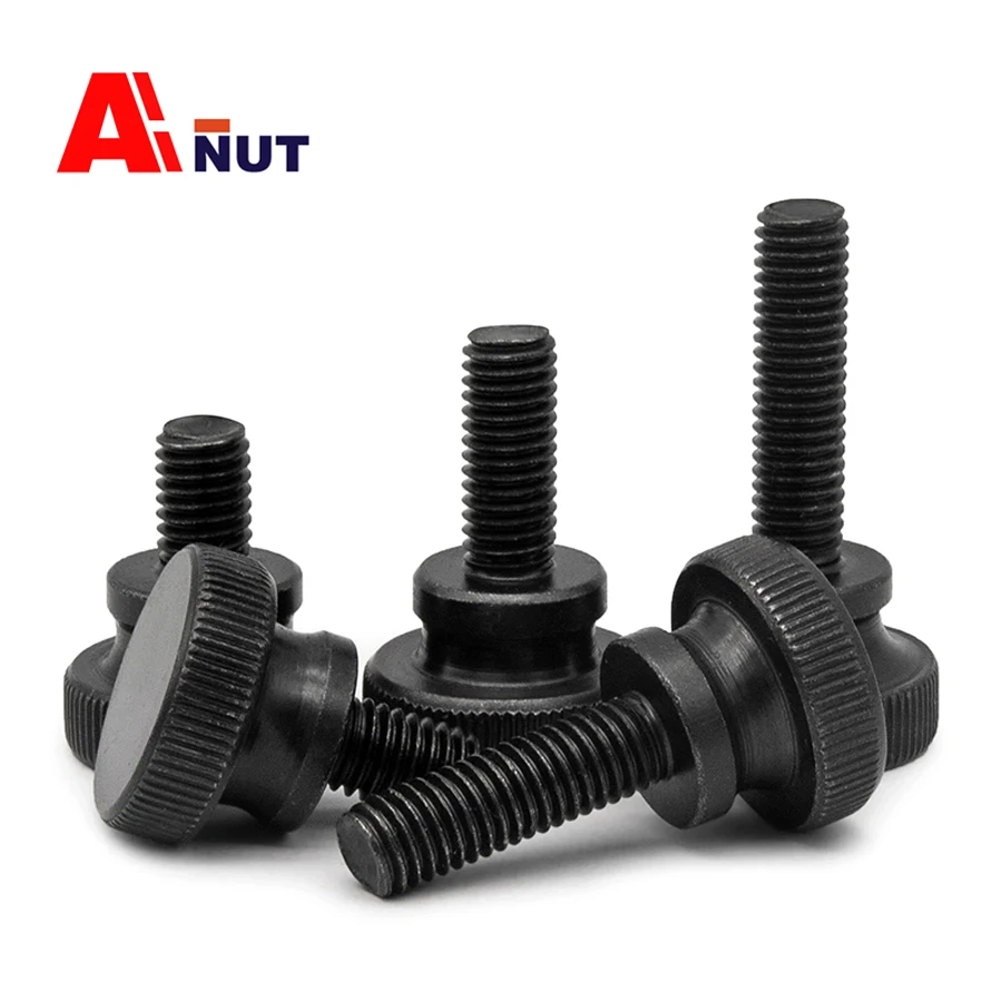 M6 Thumb Knurled Bolt ,Black Surface DIN464 Type Fasteners ,A043