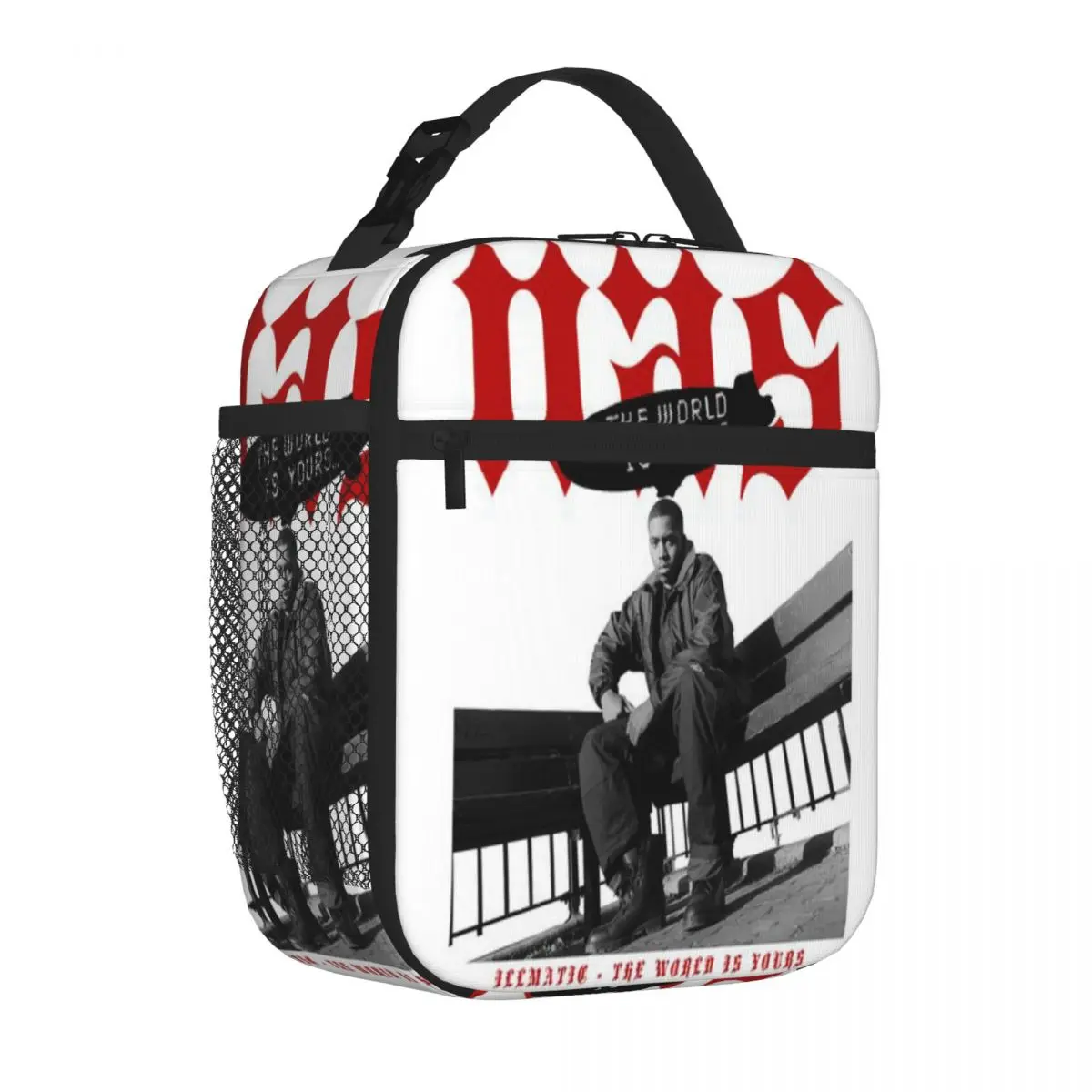Bestselling NAS T SHIRT - The World Is Yours Compact Style Outdoor Lunch Bag Park Picnic Picnic Lunch Bag