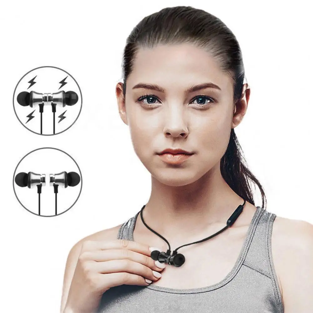 XT11 Neckband Earphone In-ear Magnetic Adsorption Sports Wireless Bluetooth-compatible Headset with Mic for Gaming