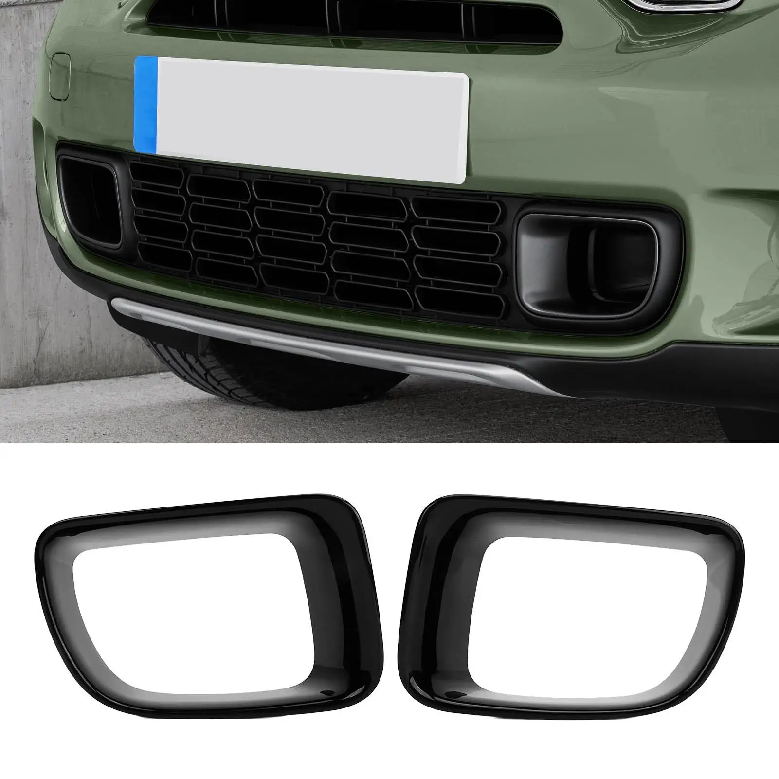 2Pcs Car Front Lower Grille Frame Trim 51119803941 Gloss Black Air Brake Duct Frame For Mini Countryman Paceman