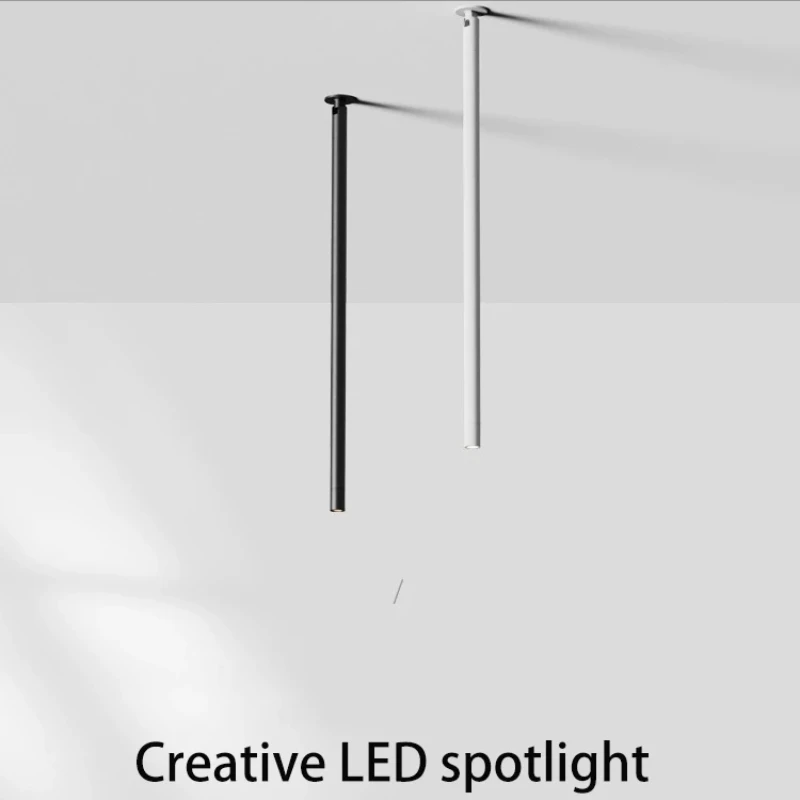 

2026 Led Spotlight Long Tube Spot Light Recessed Creative Minimalist Atmosphere Ceiling Lamp 110V 220V For Art Picture Home Room