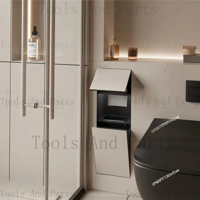 

304 Stainless Steel Hidden Trash Embedded In Tissue Box Concealed Toilet Niche Can Be Customized