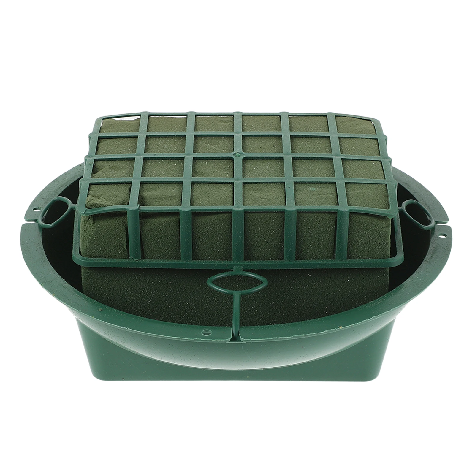 

4 Sets Cemetery Flower Basket Stand Foam Tray Grave Site Headstone Floral Holder Centerpiece Decor Windproof Freshness Garden