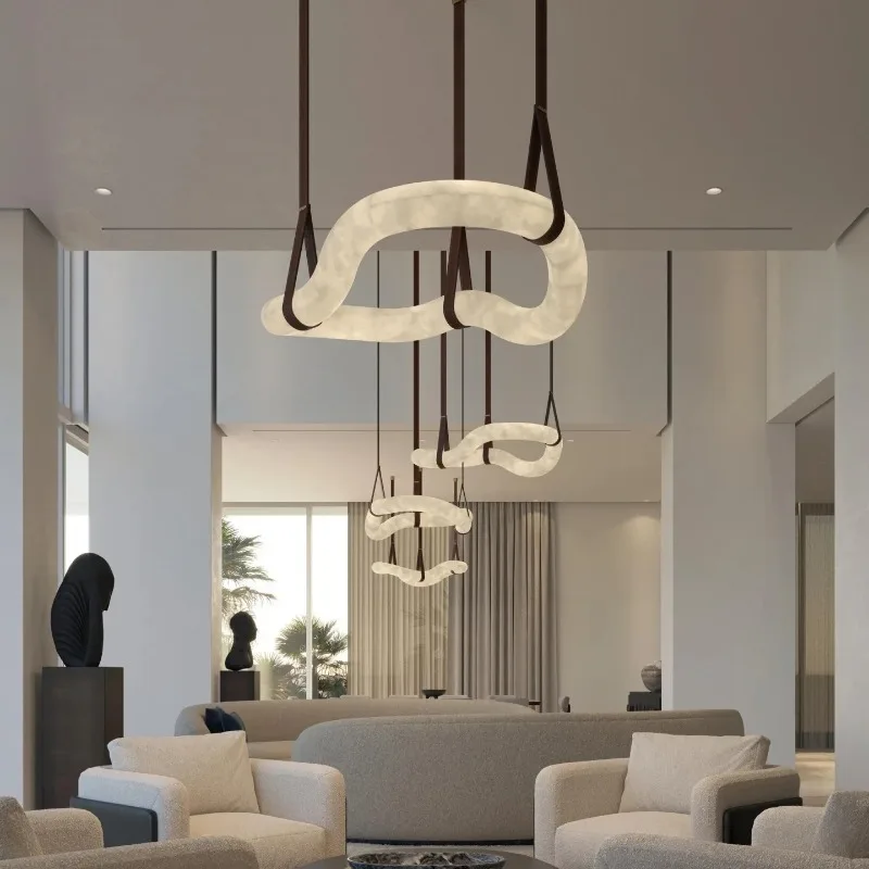 New Spanish marble chandelier, light luxury creative designer hotel model room dining room living room bedroom light