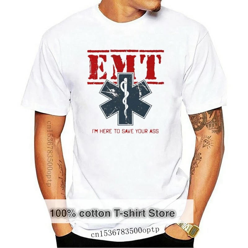 Emt T-Shirt Paramedic Emergency Technician Ambulance Medical Services Humor 2024 Creative Letters Crew Neck Printed Tee Shirt