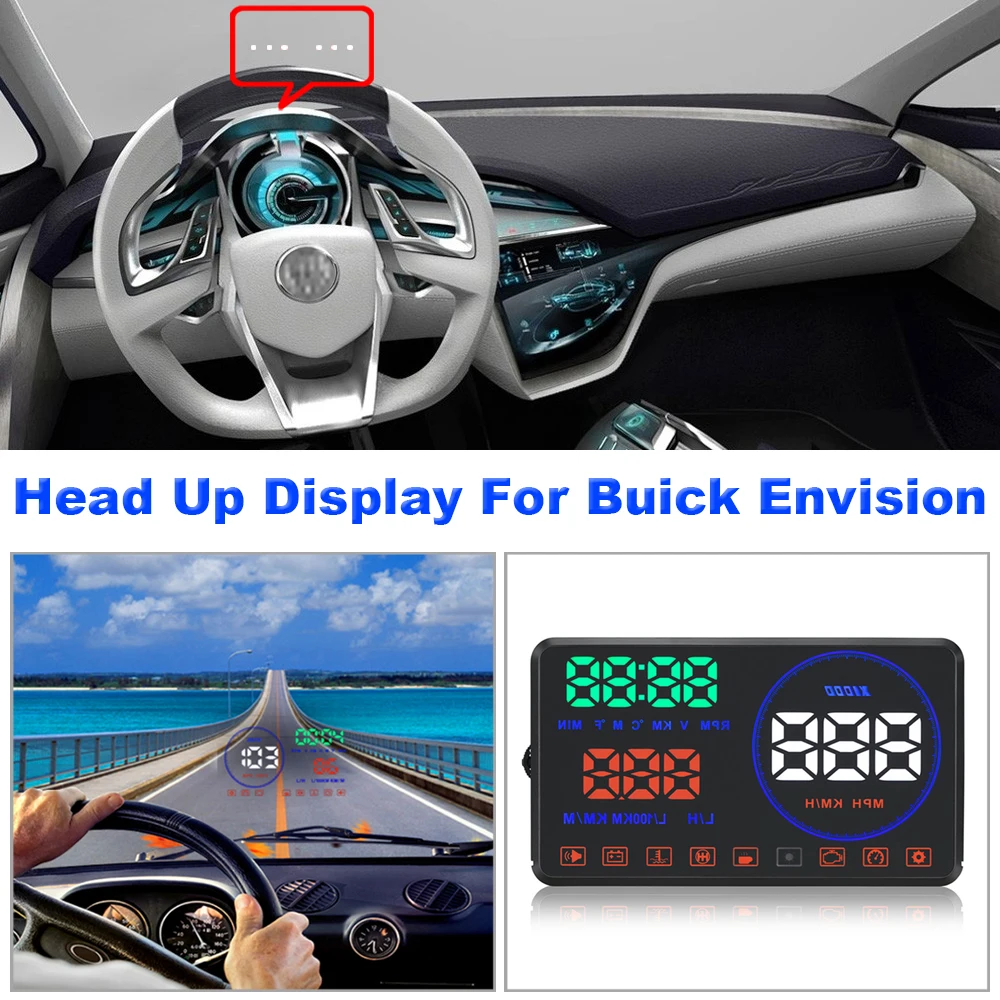 

Auto Professional Electronic Accessories Head Up Display HUD For Buick Envision S 2014-2020 2021 Projector Windshield