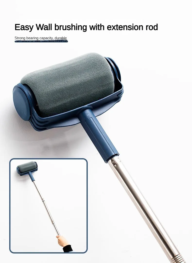 

Skip Patchy Streaks & Drips! Self-Loading Paint Roller w/ Telescopic Rod, Smooth Finish for Newbies