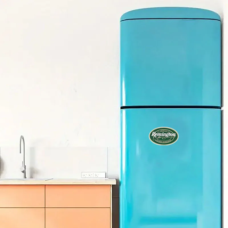 1 قطعة ريمنجتون خمر بندقية ملصق ، الأخضر والأبيض البيضاوي ملصق حائط من الفينيل ، العالمي شاحنة ملصق الملحقات #5
