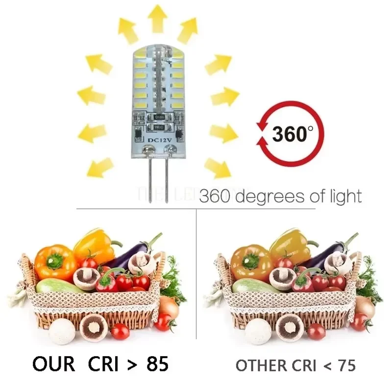 Pop 10PCS Mini Silicone G4 LED Bulb 3W 12V 220V 2835 SMD Silicone Lamp Warm / Cool White Lamp 360Degree Angle LED Light Ultra Br