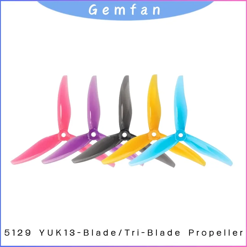 

Gemfan 5129 YUKI 5,1x2,9x3 5-дюймовый 3-лопастной пропеллер 2 пары для двигателя 2306 2207 FPV Racing Drone Quadcopter
