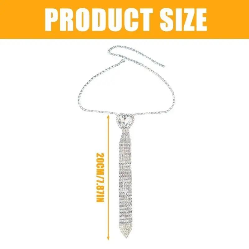 Gargantilha com ajustável R1WE, colar com coração e gravata para eventos formais