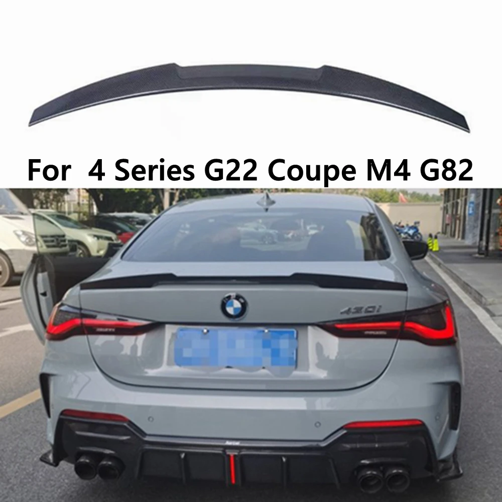 

For BMW 4 Series G22 Coupe&M4 G82 M4 Style Carbon fiber Rear Spoiler Trunk wing 2020-2023 FRP Forged carbon