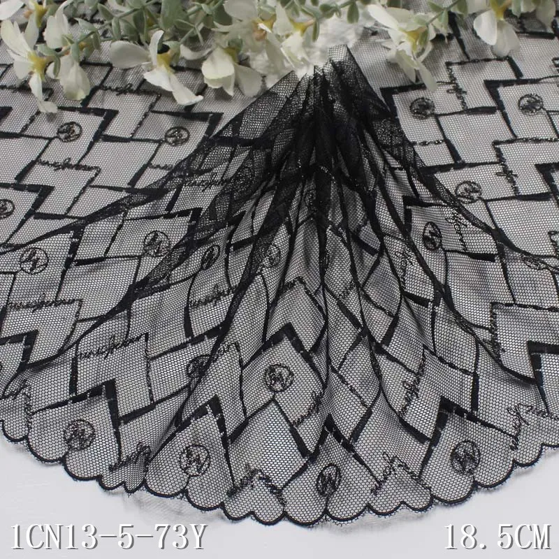 31 Yards Black Hearts Embroidered Lace Trim For Sewing Lingerie Underwear Bra Dress Swinwear Decor DIY