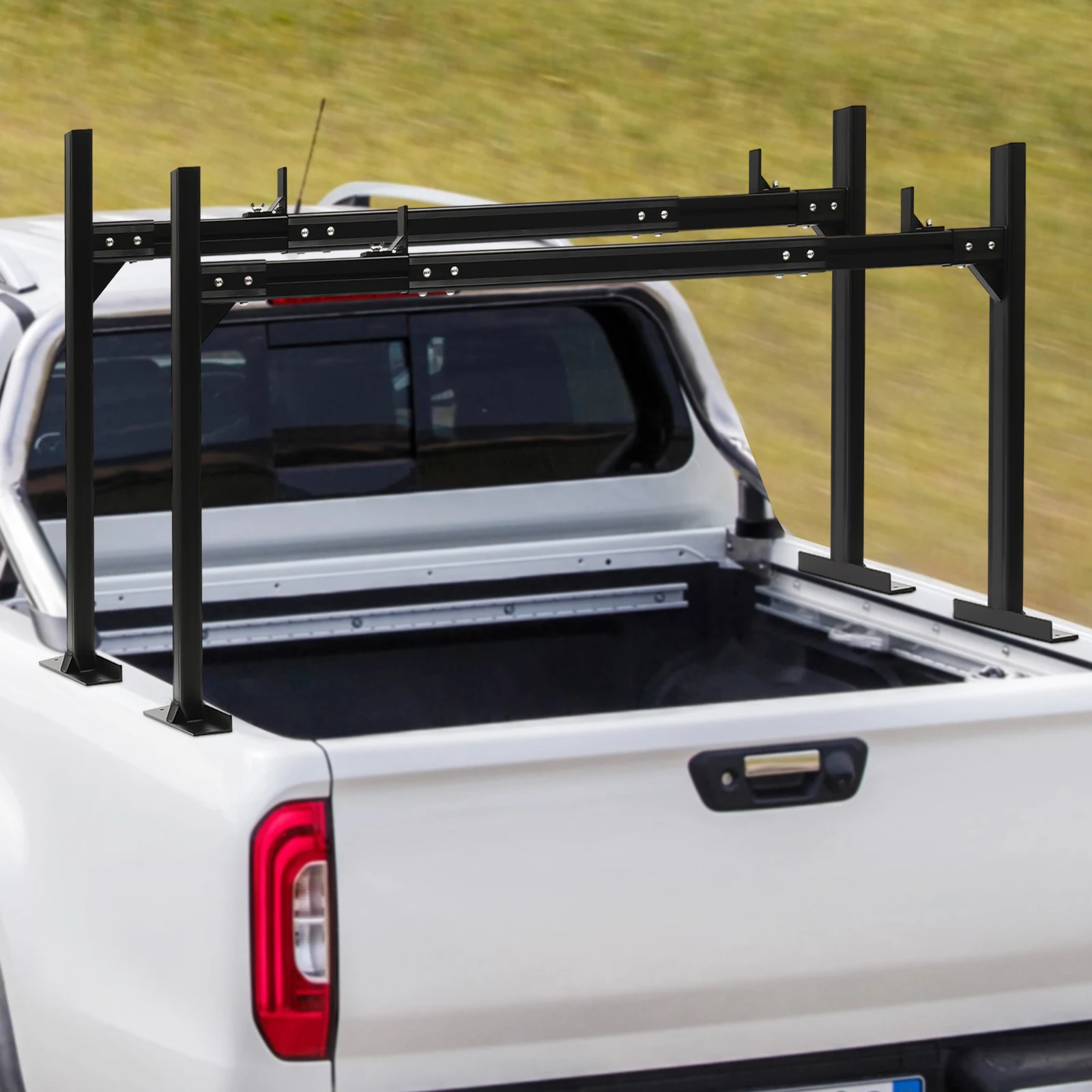 1 Pair 71*14*34 inch Aluminum Alloy Pickup Trunk Rack Cargo Luggage Storage Shelf 800 lbs Capacity