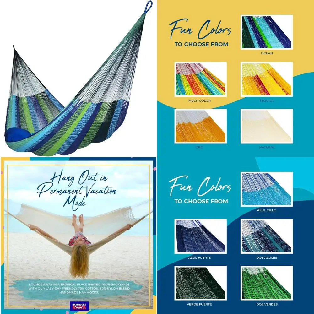 أرجوحة زوجية كبيرة مستوحاة من الكاريبي للاسترخاء في الهواء الطلق والأنشطة الترفيهية #1